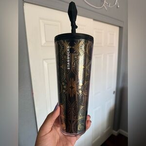 Starbucks Las Vegas Collection Black and Gold Tumbler 24oz